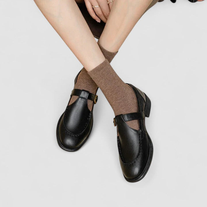 Avery - Zapatos ortopédicos de punta cuadrada Mary Jane