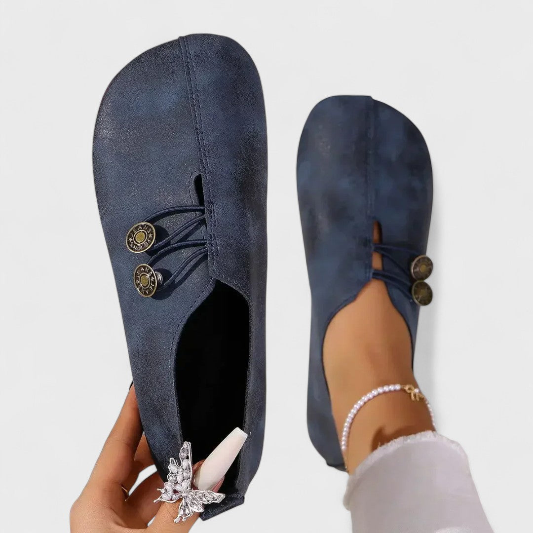 Lydia - Mocasines ortopédicos para mujer en suave piel ante
