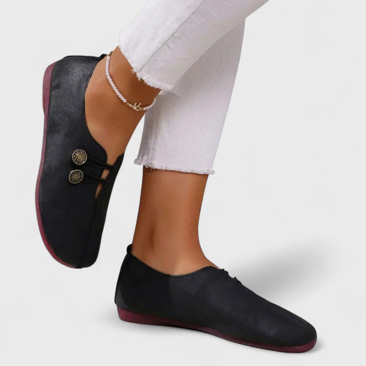 Lydia - Mocasines ortopédicos para mujer en suave piel ante