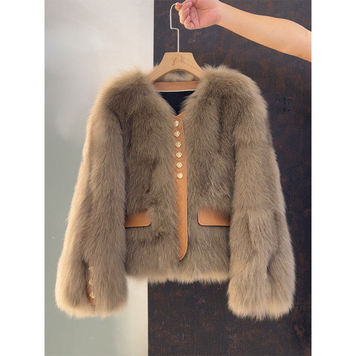Aurora – Chaqueta corta de pelo sintético