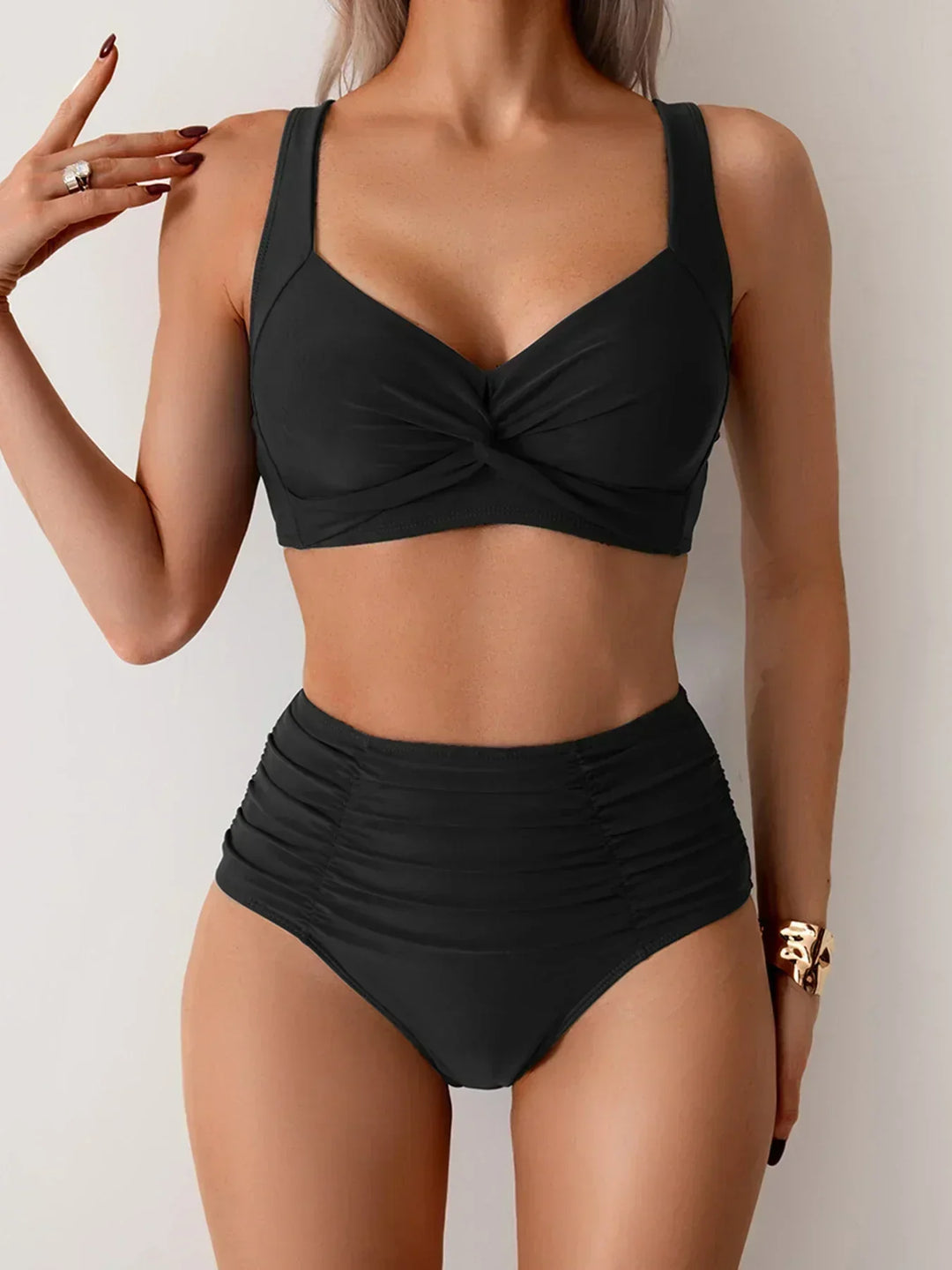 Carmen - Conjunto de bikini de verano de talle alto