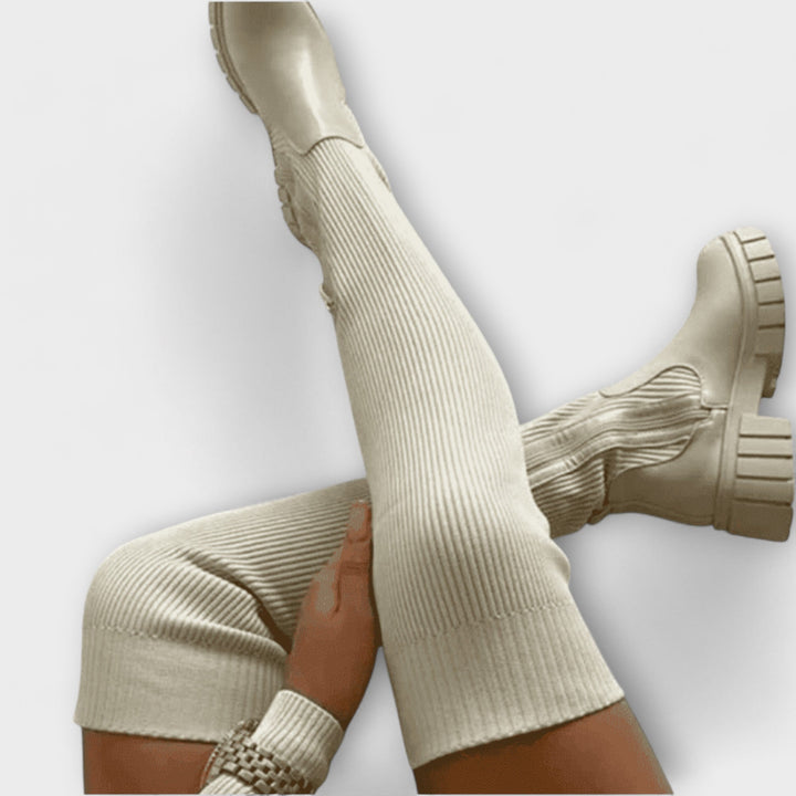 Lureva – Botas Overknee con Suela Chunky