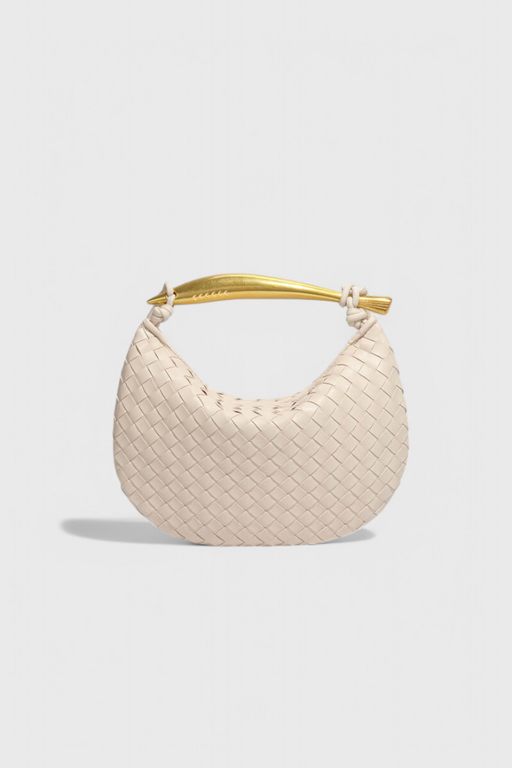 Paola - Bolso Woven con Asa Dorada