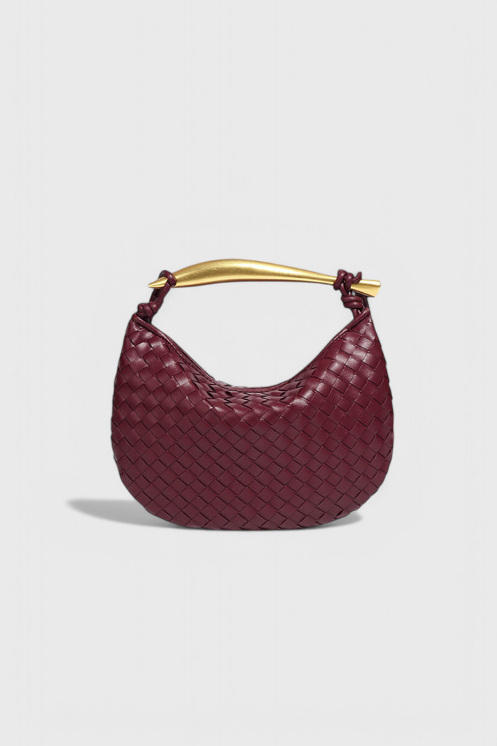 Paola - Bolso Woven con Asa Dorada