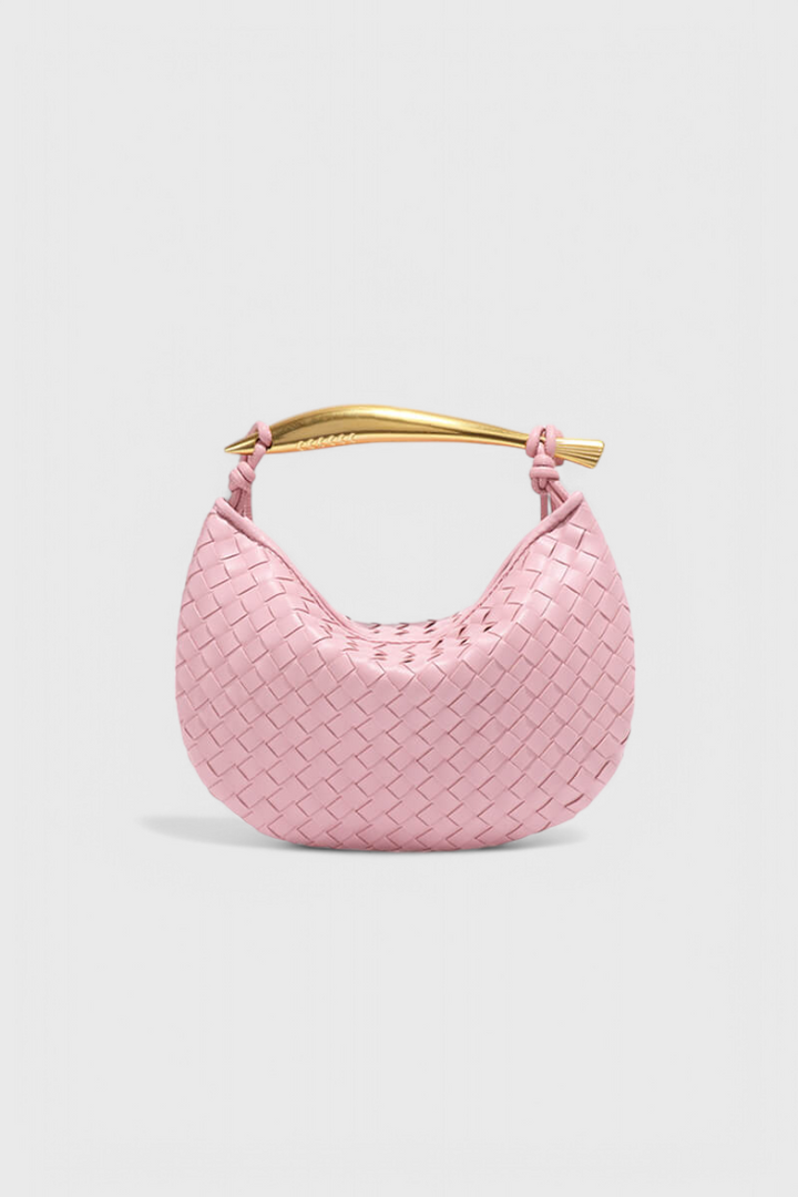 Paola - Bolso Woven con Asa Dorada