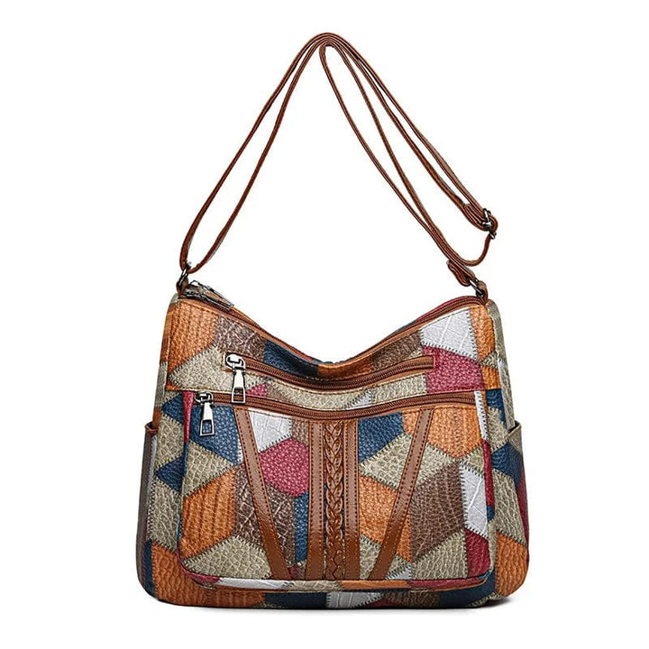 Solara - Bolso de mano de cuero mosaico