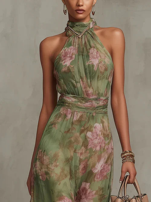 Vestido de Pétalos Verdes