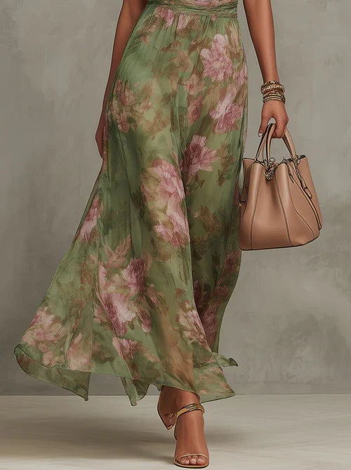 Vestido de Pétalos Verdes