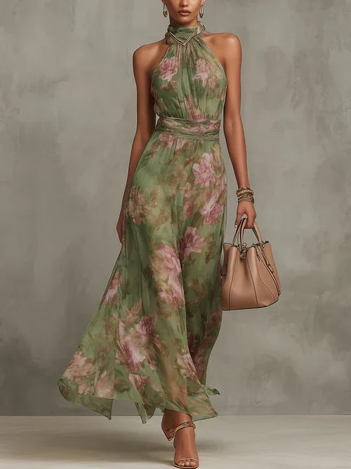Vestido de Pétalos Verdes