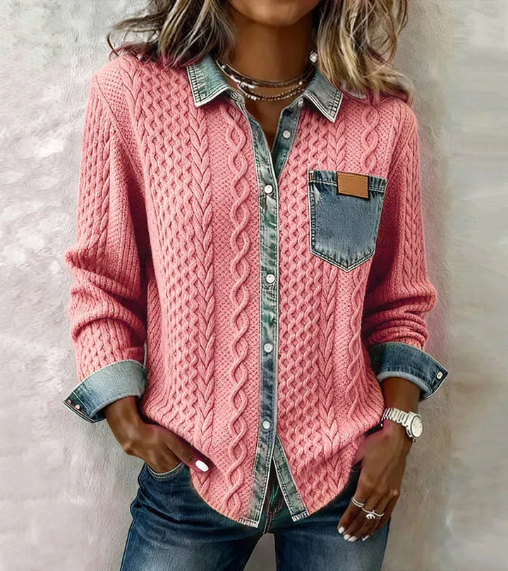 Fátima – Top con Detalles de Denim