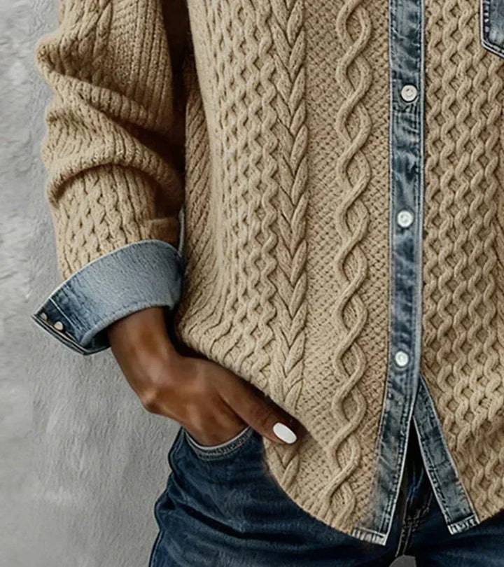 Fátima – Top con Detalles de Denim