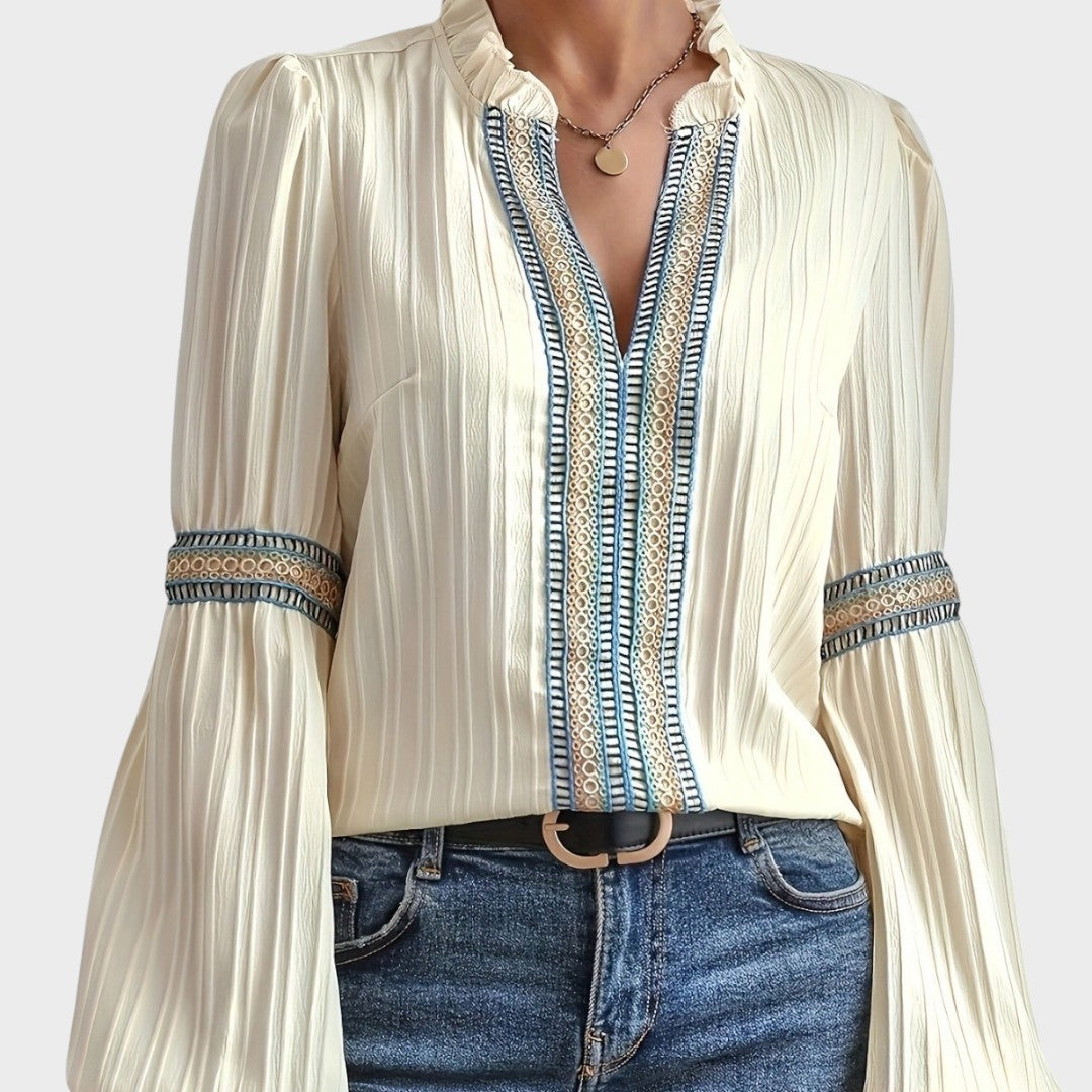 Isla | Blusa vintage con cuello en V