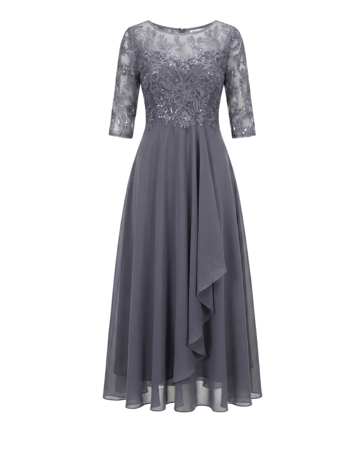 Vestido de Encaje Otoñal