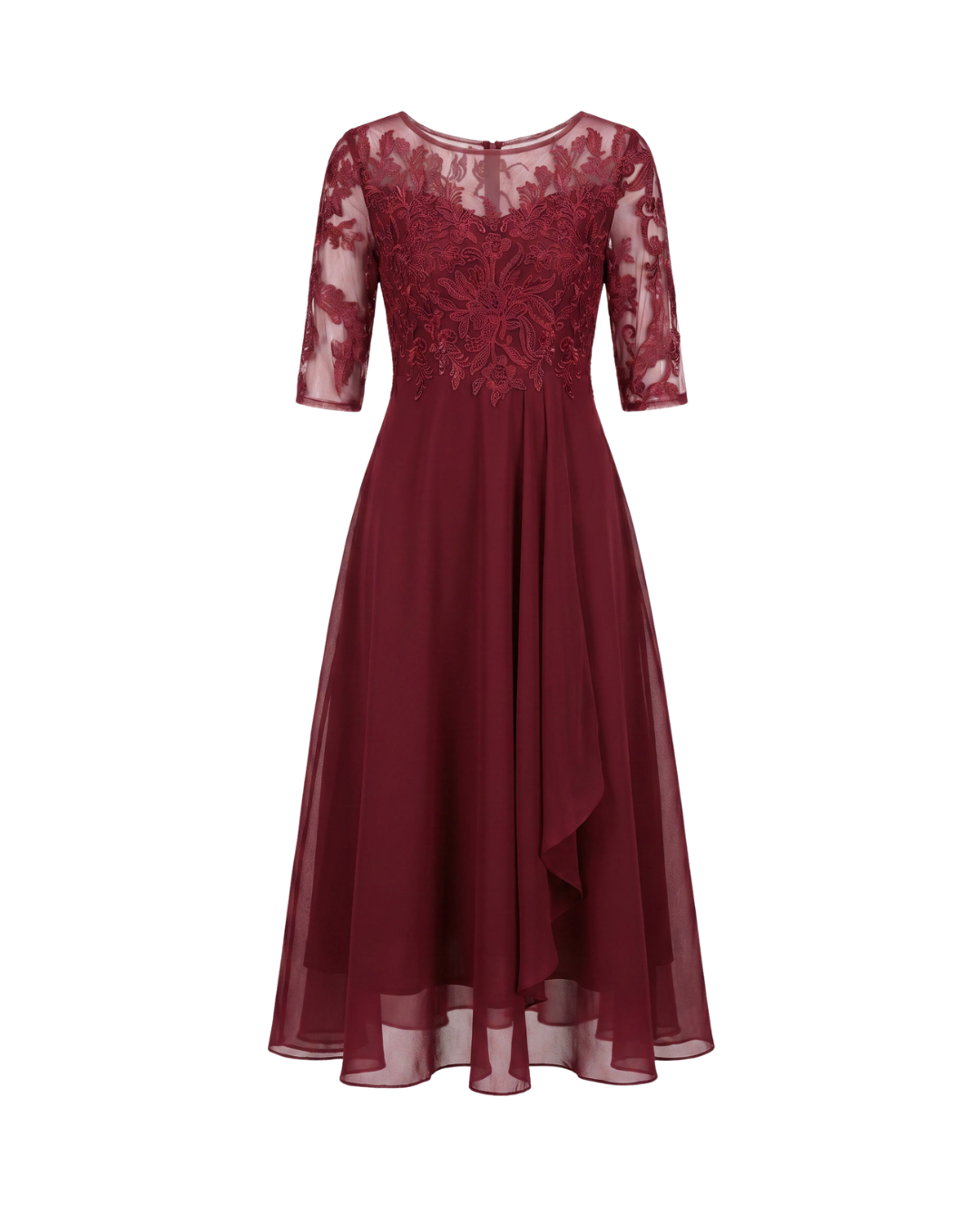 Vestido de Encaje Otoñal