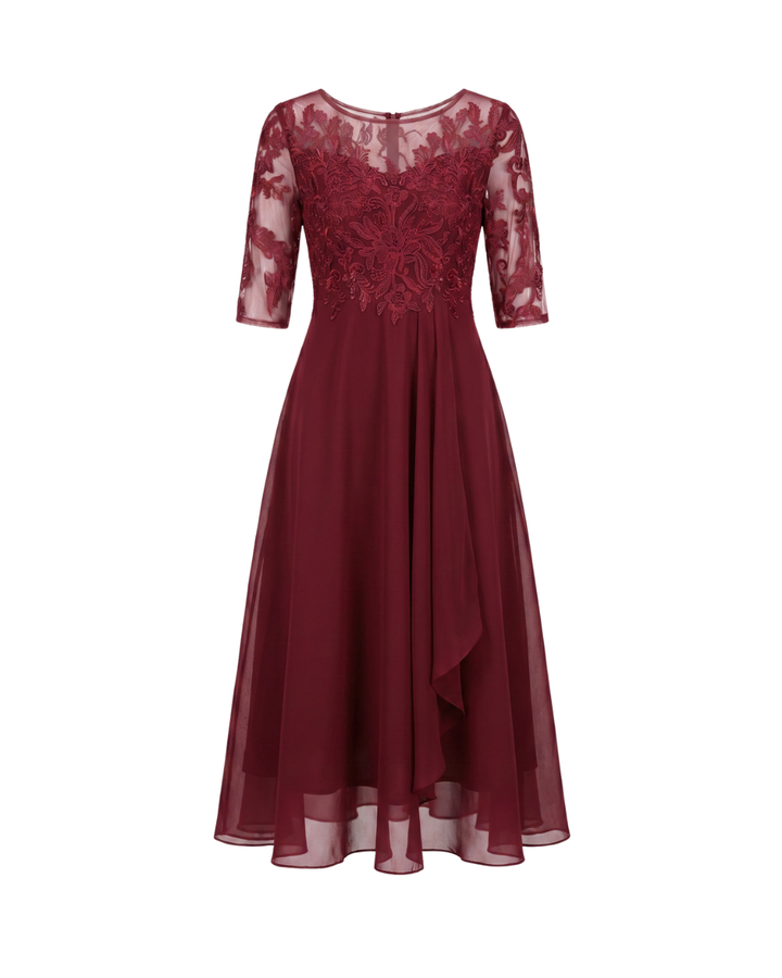 Vestido de Encaje Otoñal