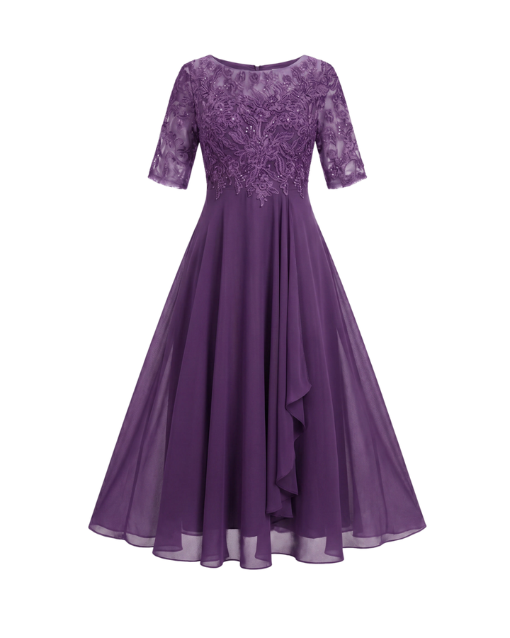 Vestido de Encaje Otoñal