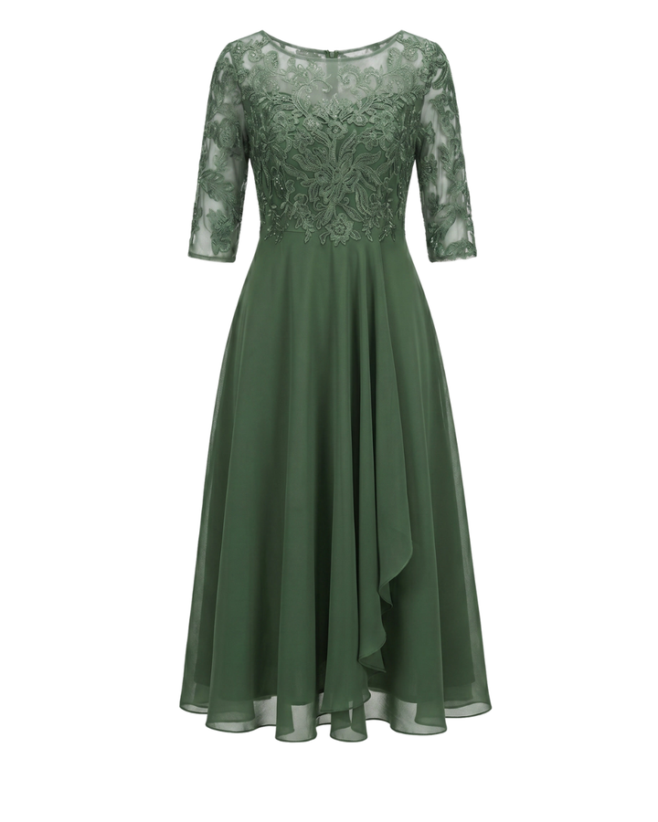 Vestido de Encaje Otoñal