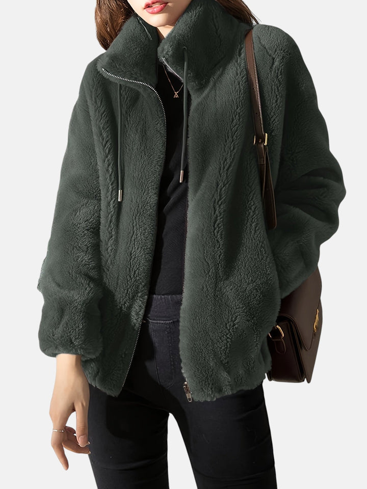 Alya – Chaqueta de pelo suave con cremallera