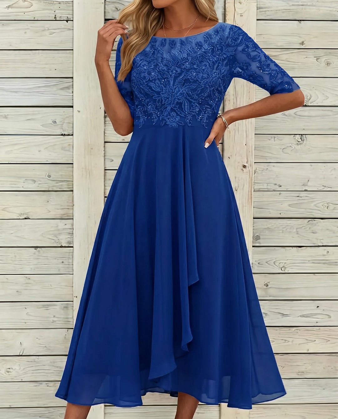 Vestido de Encaje Otoñal