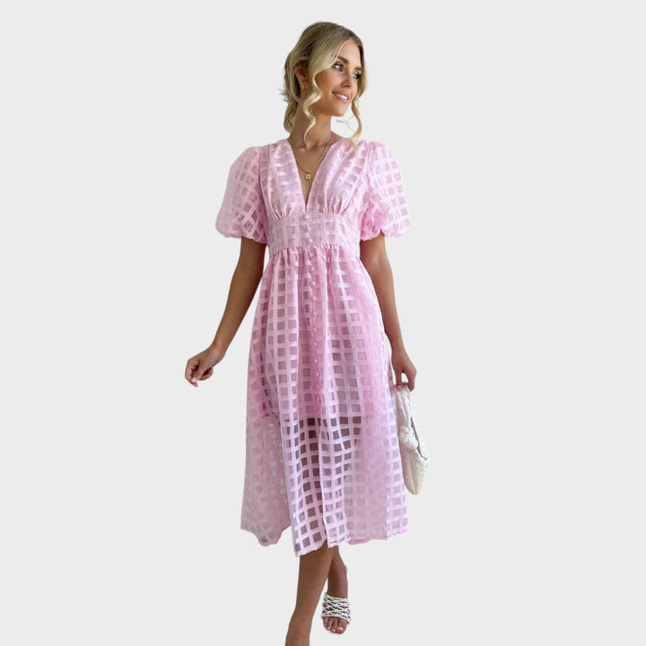 Julia – Vestido de Encaje con Mangas Acampanadas