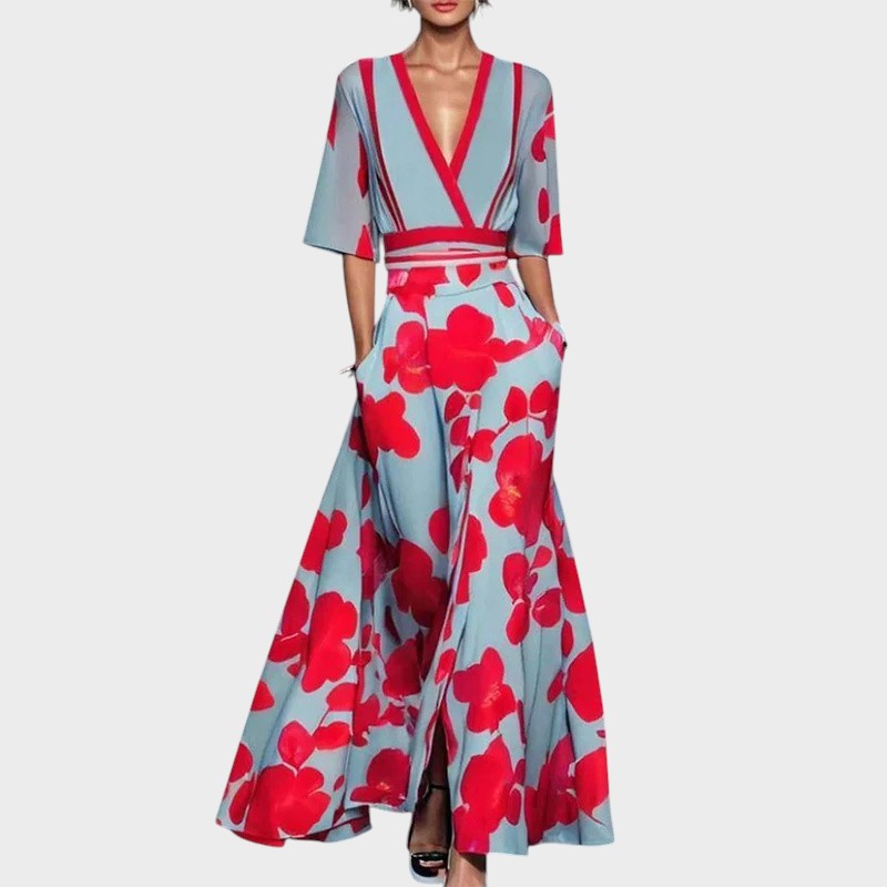 Emily - Vestido Floral Cuello V
