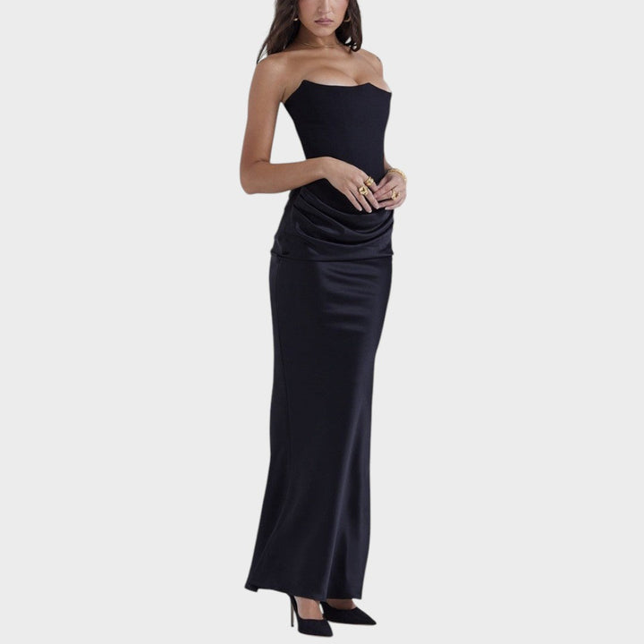 Flora - Vestido de Satén Con Top Incorporado