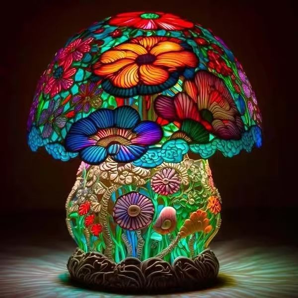 GARDENLUXE | Lámpara de mesa floral colorida