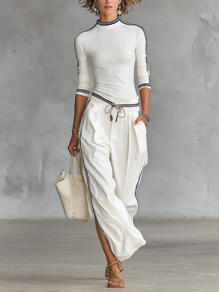 Conjunto Deportivo Pantalones Anchos con Cordón