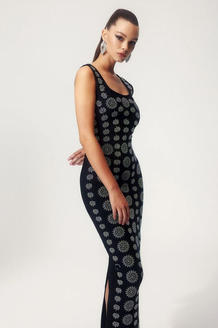 Moira - Vestido Diamante maxi ajustado tipo bandage