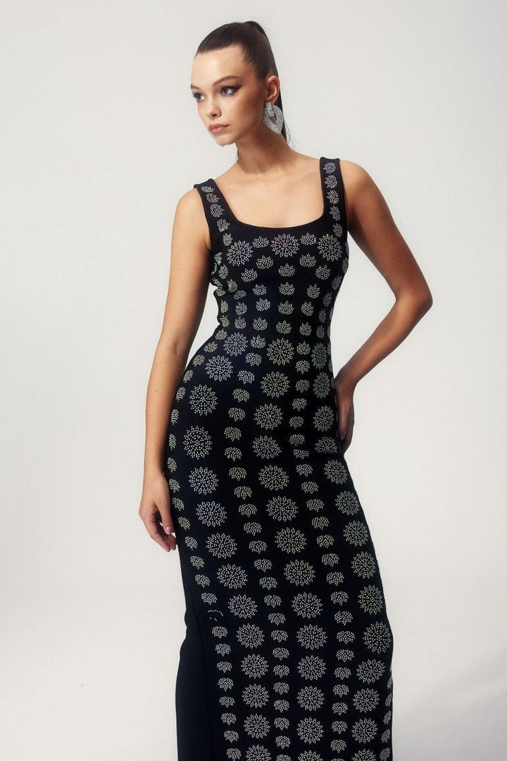 Moira - Vestido Diamante maxi ajustado tipo bandage