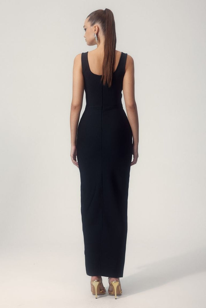 Moira - Vestido Diamante maxi ajustado tipo bandage