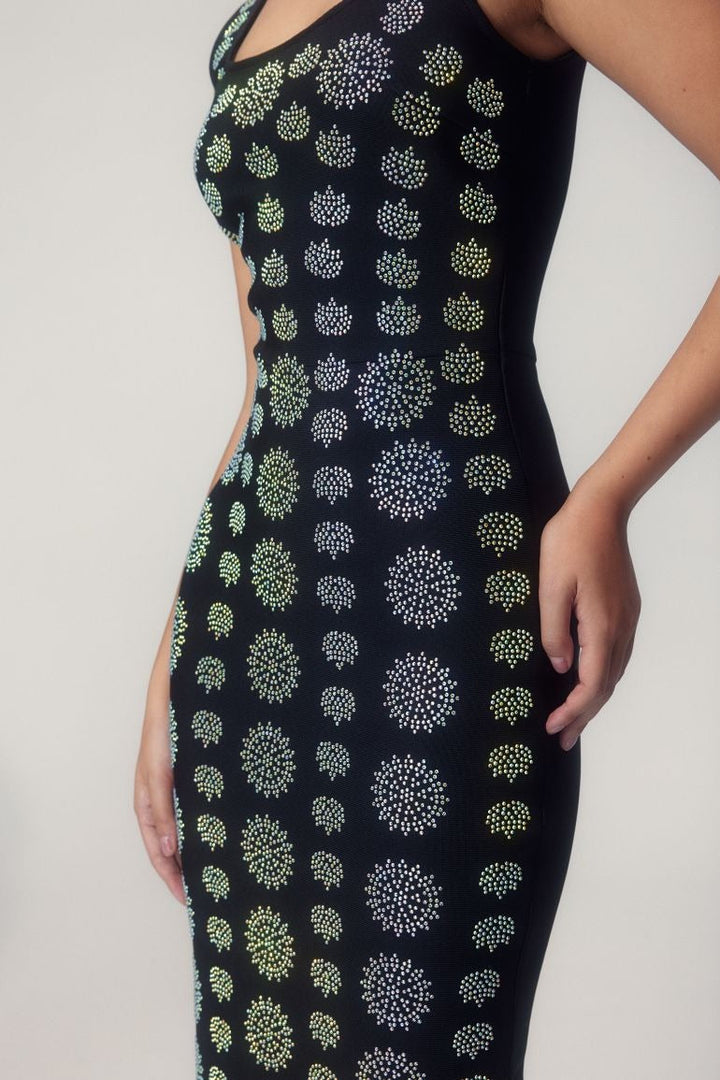Moira - Vestido Diamante maxi ajustado tipo bandage