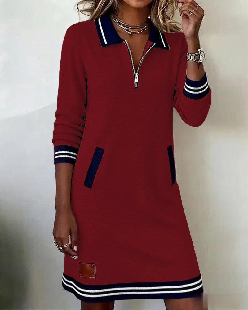 Catalina – Vestido de Algodón de Manga Larga
