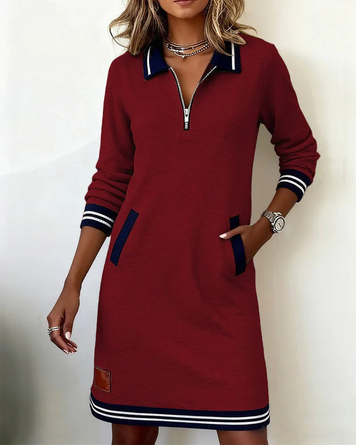 Catalina – Vestido de Algodón de Manga Larga