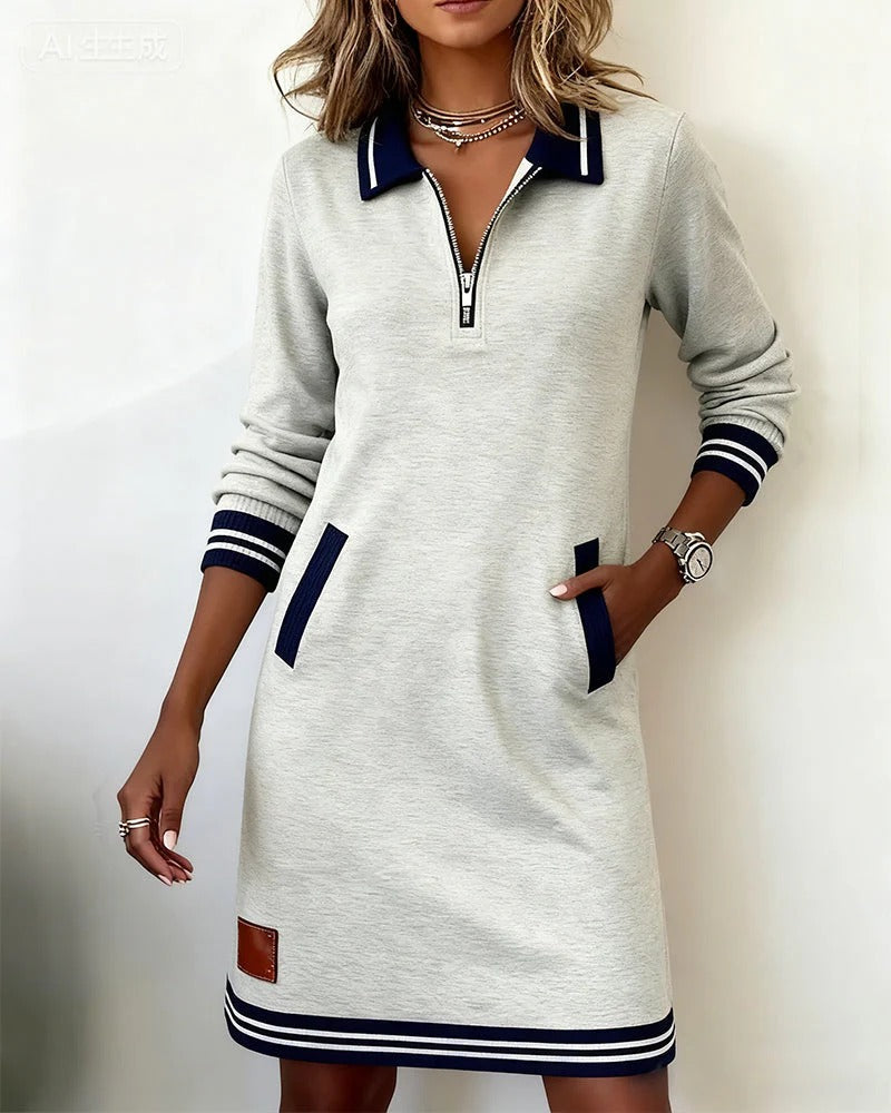 Catalina – Vestido de Algodón de Manga Larga