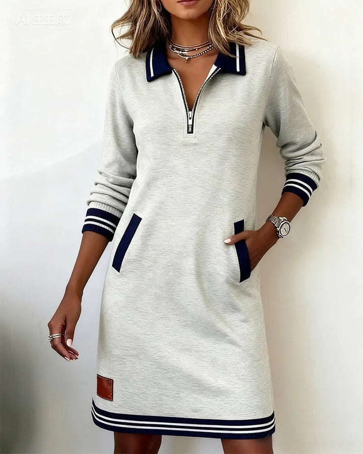 Catalina – Vestido de Algodón de Manga Larga