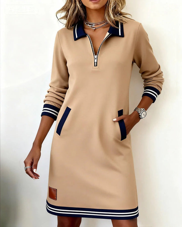 Catalina – Vestido de Algodón de Manga Larga