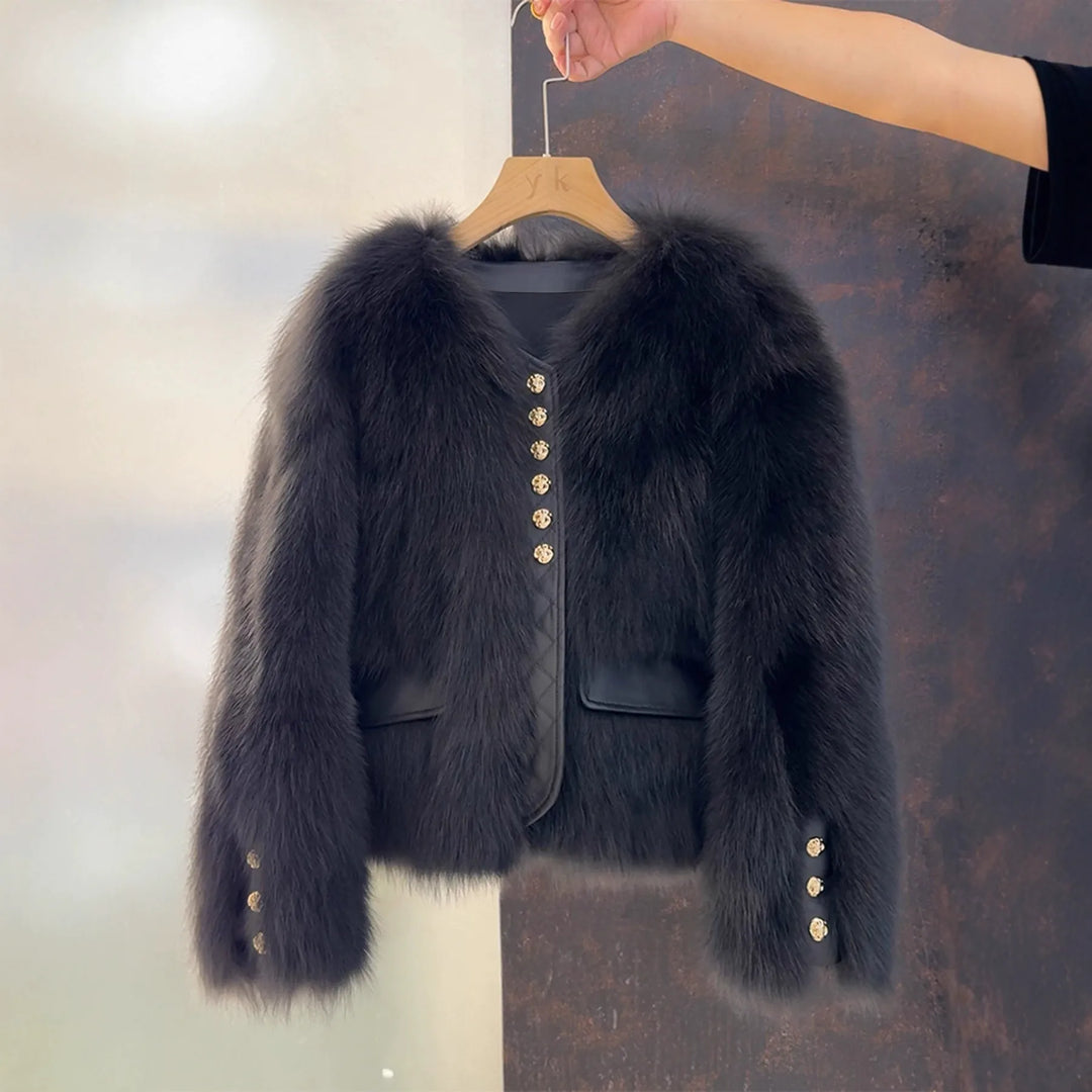 Aurora – Chaqueta corta de pelo sintético