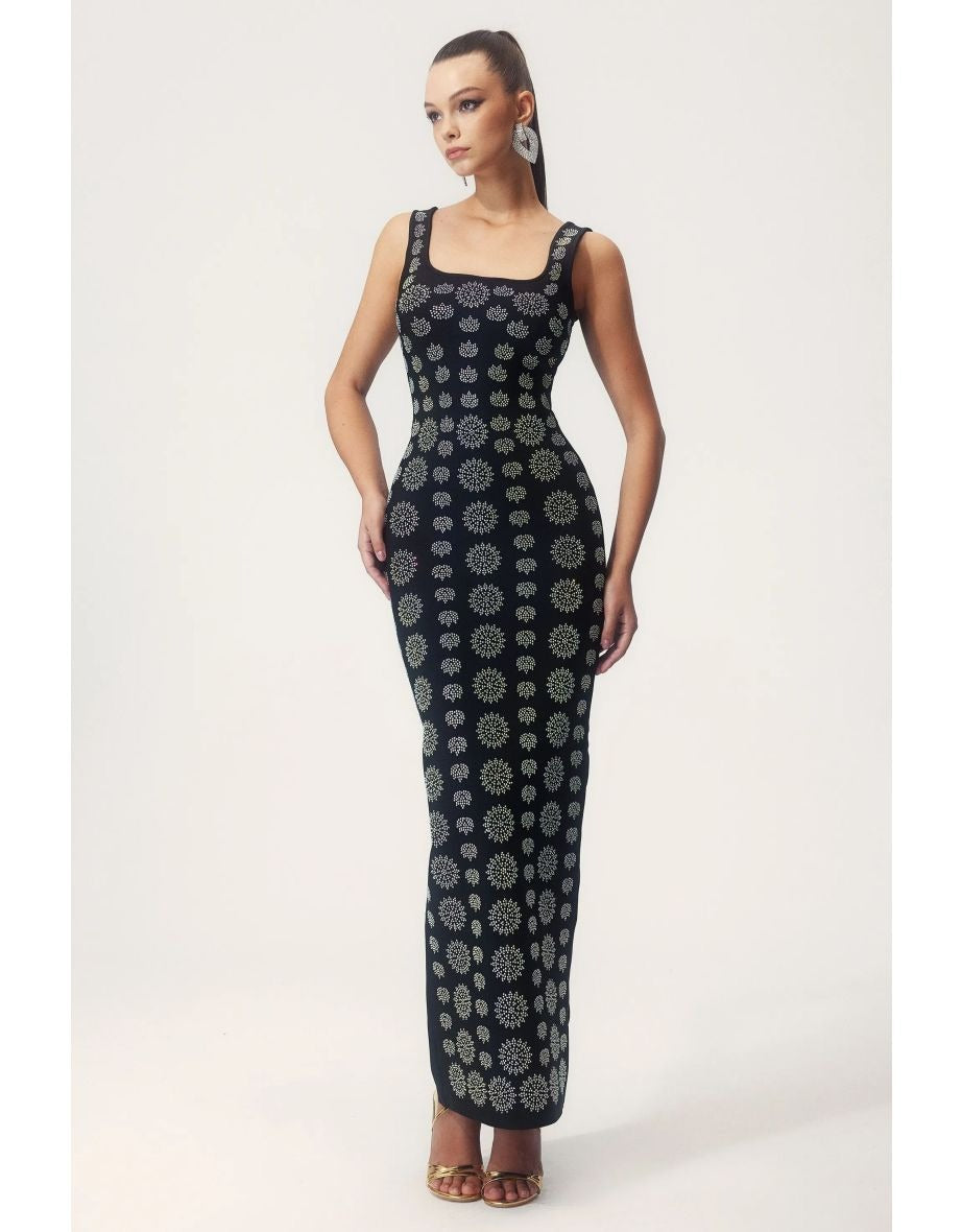 Moira - Vestido Diamante maxi ajustado tipo bandage