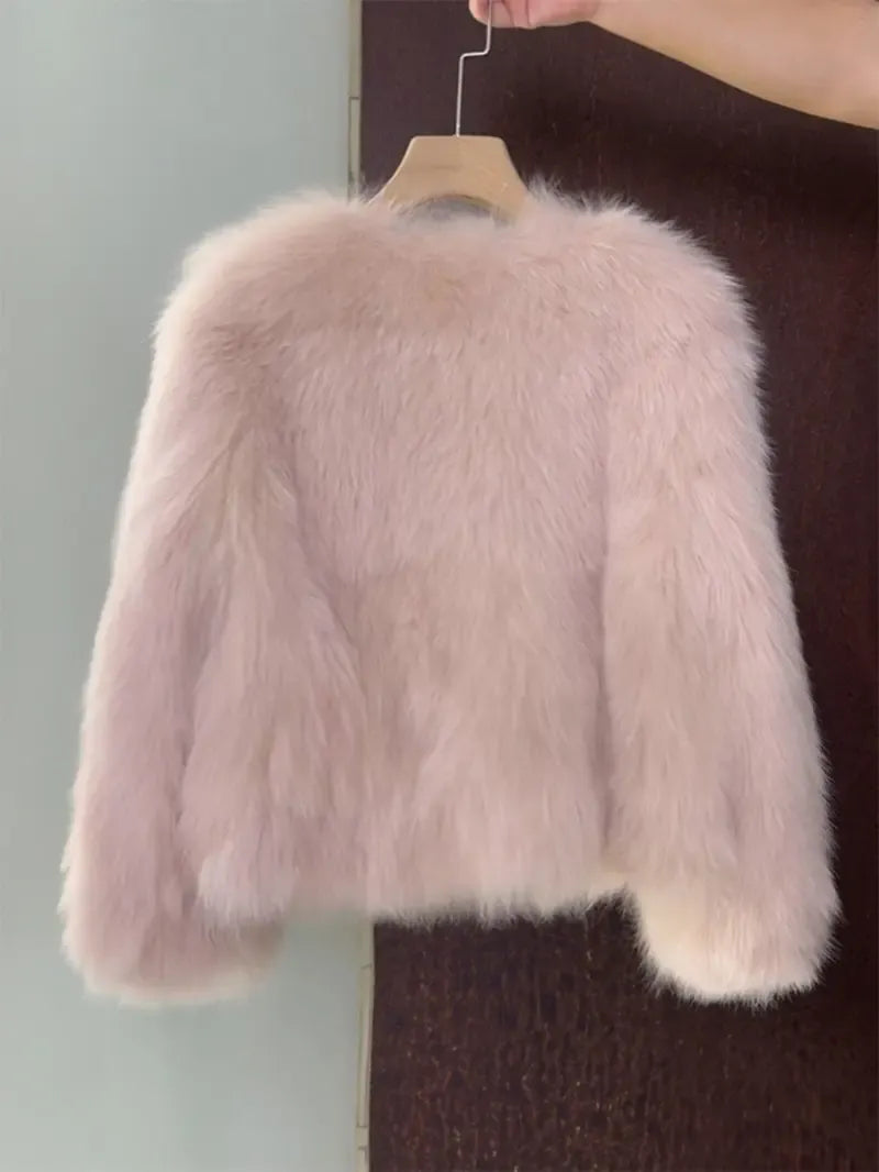 Aurora – Chaqueta corta de pelo sintético