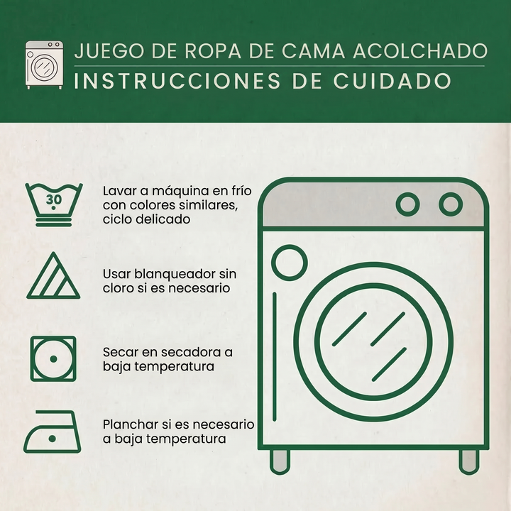 Juego de cama acolchado de 3 piezas - Brillo Solar