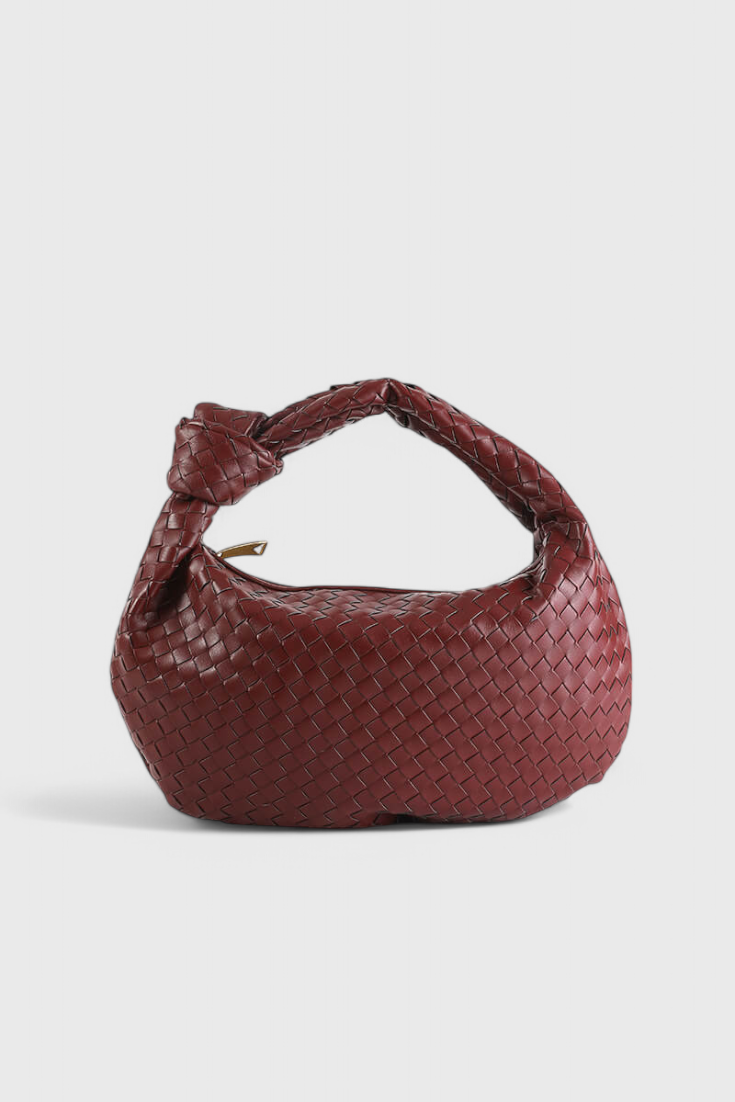 Sage Bolso de Hombro Mediano Tejido