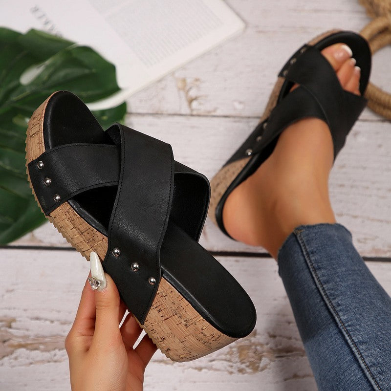 Oakley – Sandalias de cuña estilo boho