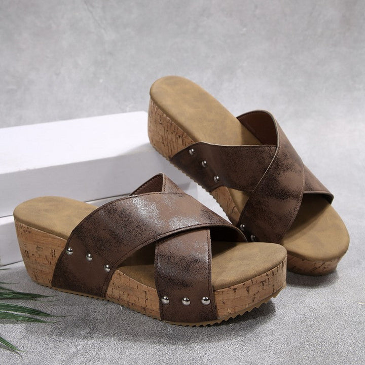 Oakley – Sandalias de cuña estilo boho