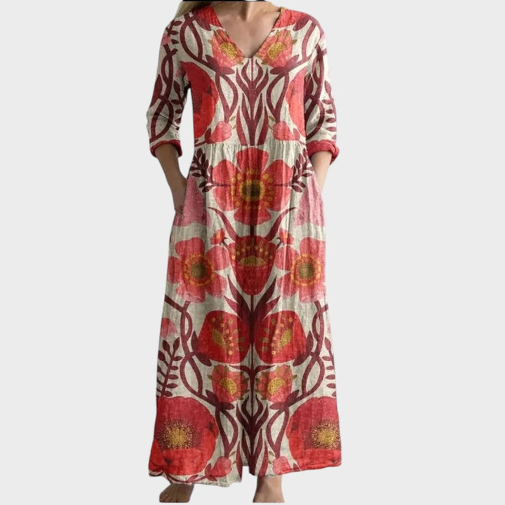 Benedicta - Vestido Largo Floral Vintage