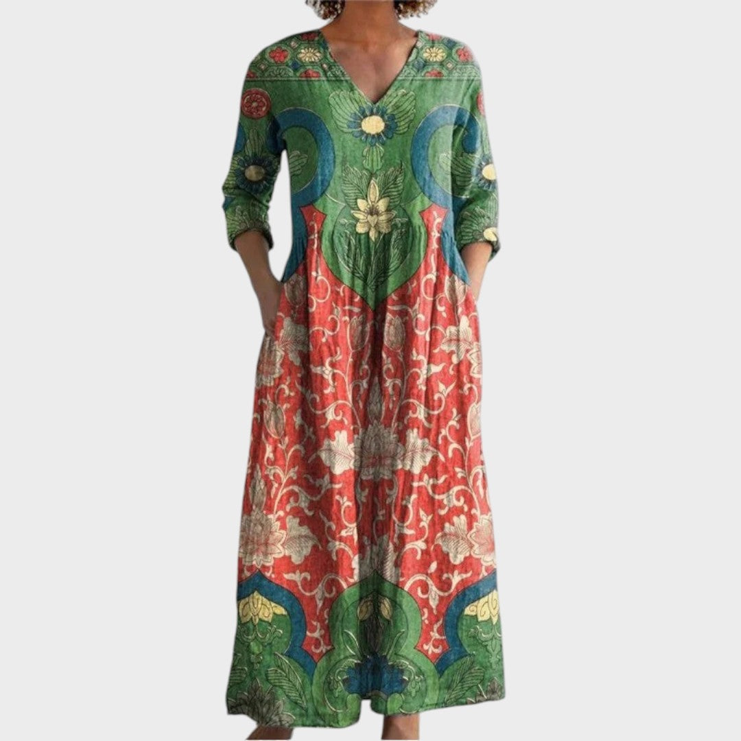 Benedicta - Vestido Largo Floral Vintage