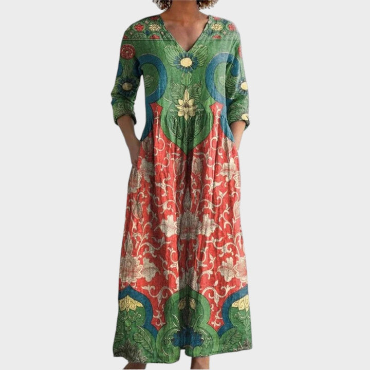 Benedicta - Vestido Largo Floral Vintage